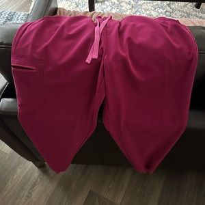 Figs raspberry jogger scrub bottoms